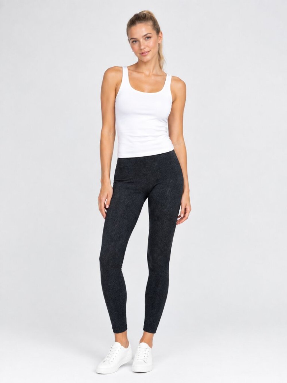 2/$30 J. Jill Pima Ankle Leggings Black Small #A4725